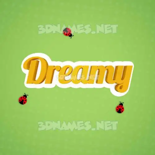 dreamy in Ladybugs style - 3D name wallpaper dreamy in Ladybugs style - 3D name wallpaper