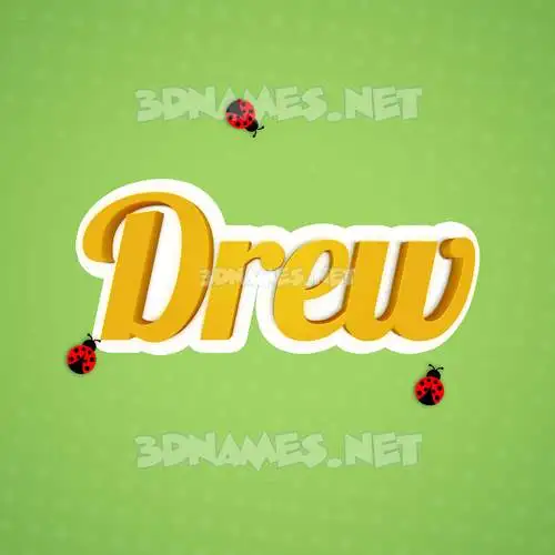 drew in Ladybugs style - 3D name wallpaper drew in Ladybugs style - 3D name wallpaper