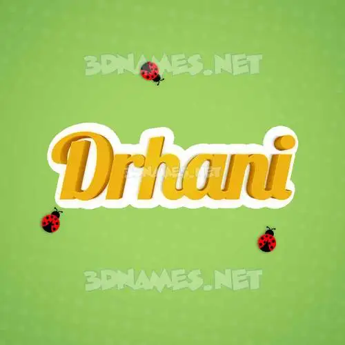 drhani in Ladybugs style - 3D name wallpaper