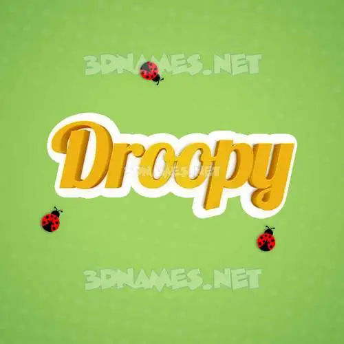 droopy in Ladybugs style - 3D name wallpaper droopy in Ladybugs style - 3D name wallpaper
