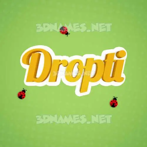 dropti in Ladybugs style - 3D name wallpaper dropti in Ladybugs style - 3D name wallpaper