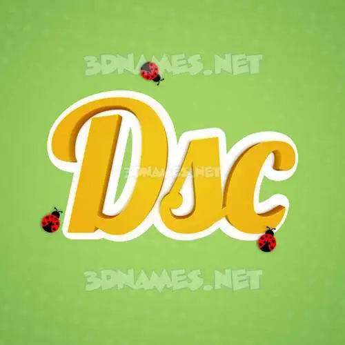 dsc in Ladybugs style - 3D name wallpaper dsc in Ladybugs style - 3D name wallpaper