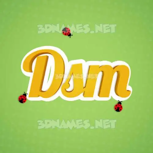 dsm in Ladybugs style - 3D name wallpaper dsm in Ladybugs style - 3D name wallpaper