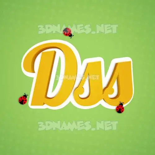 dss in Ladybugs style - 3D name wallpaper