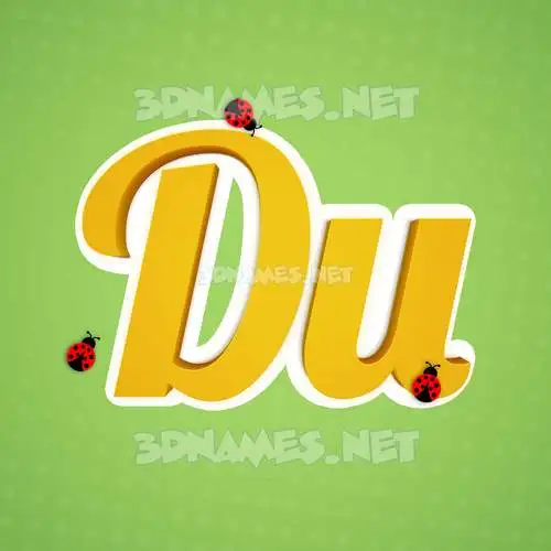 du in Ladybugs style - 3D name wallpaper