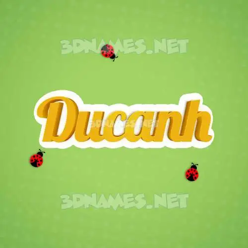 ducanh in Ladybugs style - 3D name wallpaper