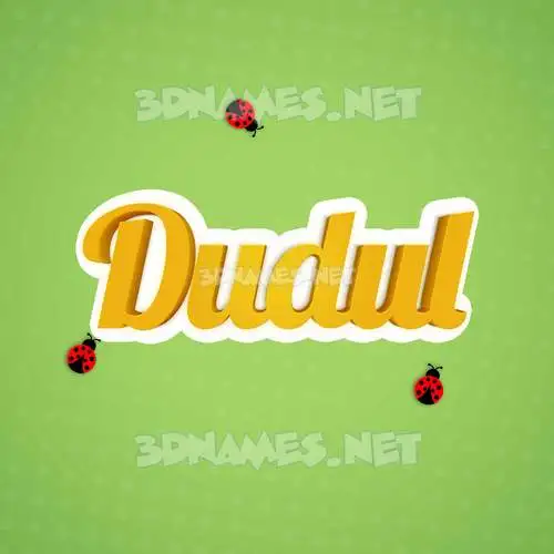 dudul in Ladybugs style - 3D name wallpaper dudul in Ladybugs style - 3D name wallpaper