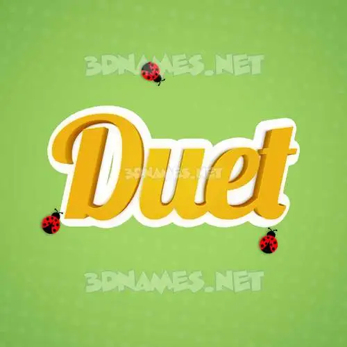duet in Ladybugs style - 3D name wallpaper duet in Ladybugs style - 3D name wallpaper