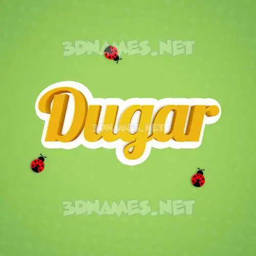 dugar in Ladybugs style - 3D name wallpaper