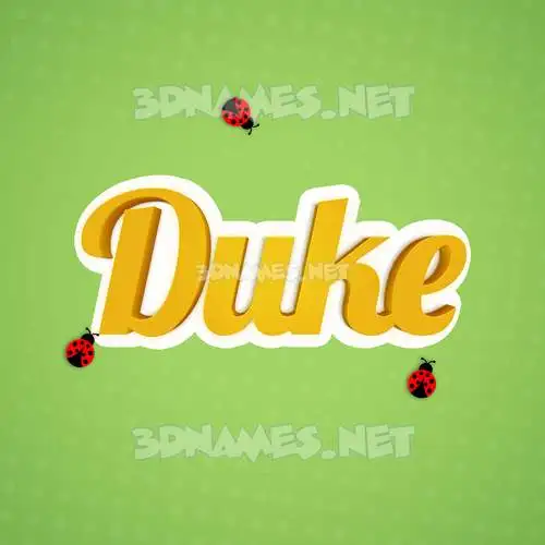 duke in Ladybugs style - 3D name wallpaper duke in Ladybugs style - 3D name wallpaper