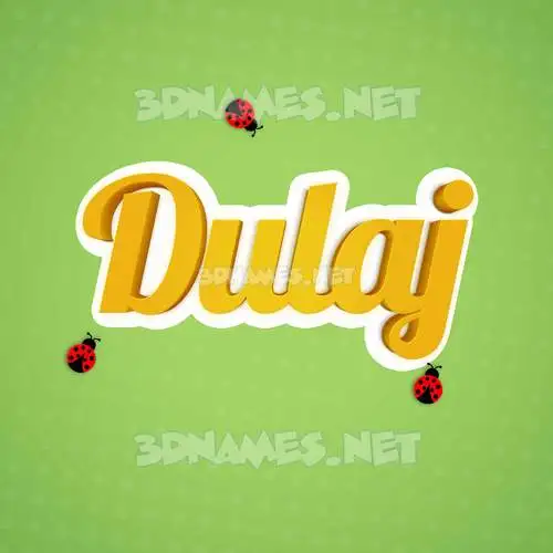 dulaj in Ladybugs style - 3D name wallpaper dulaj in Ladybugs style - 3D name wallpaper