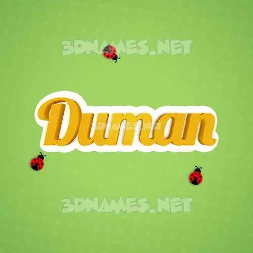 duman in Ladybugs style - 3D name wallpaper