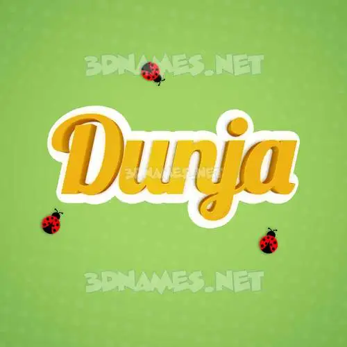 dunja in Ladybugs style - 3D name wallpaper dunja in Ladybugs style - 3D name wallpaper