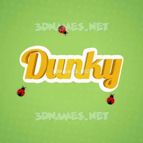 dunky in Ladybugs style - 3D name wallpaper