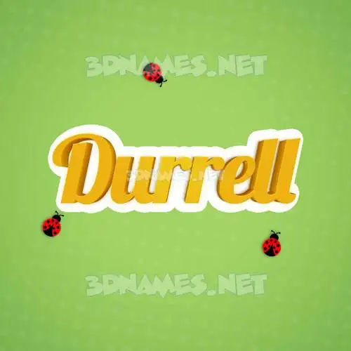 durrell in Ladybugs style - 3D name wallpaper