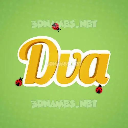 dva in Ladybugs style - 3D name wallpaper dva in Ladybugs style - 3D name wallpaper