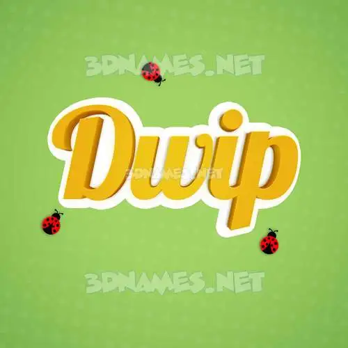 dwip in Ladybugs style - 3D name wallpaper dwip in Ladybugs style - 3D name wallpaper