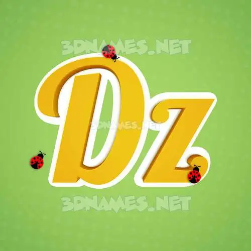 dz in Ladybugs style - 3D name wallpaper dz in Ladybugs style - 3D name wallpaper