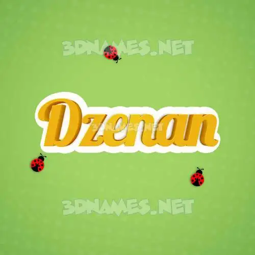 dzenan in Ladybugs style - 3D name wallpaper dzenan in Ladybugs style - 3D name wallpaper
