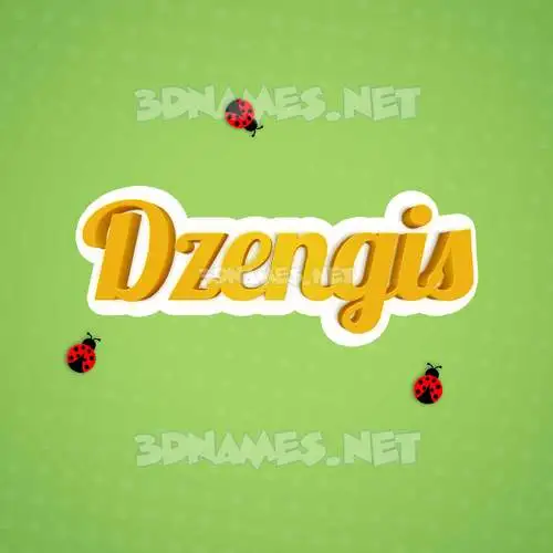 dzengis in Ladybugs style - 3D name wallpaper