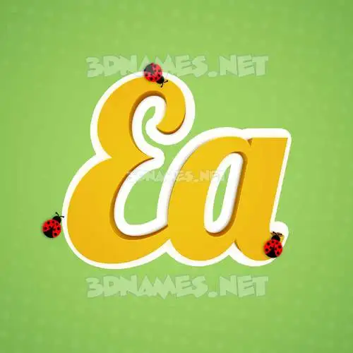 ea in Ladybugs style - 3D name wallpaper ea in Ladybugs style - 3D name wallpaper
