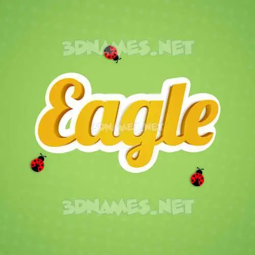 eagle in Ladybugs style - 3D name wallpaper eagle in Ladybugs style - 3D name wallpaper