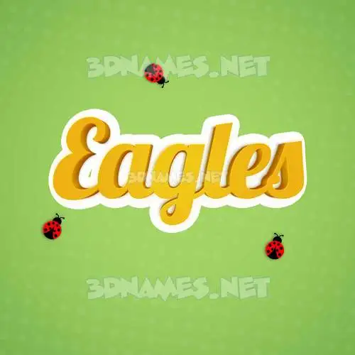 eagles in Ladybugs style - 3D name wallpaper