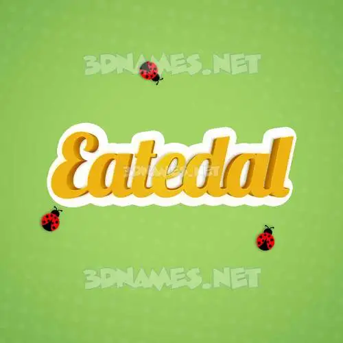 eatedal in Ladybugs style - 3D name wallpaper