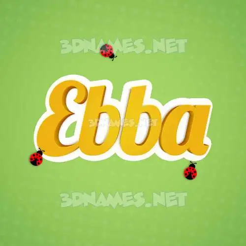 ebba in Ladybugs style - 3D name wallpaper