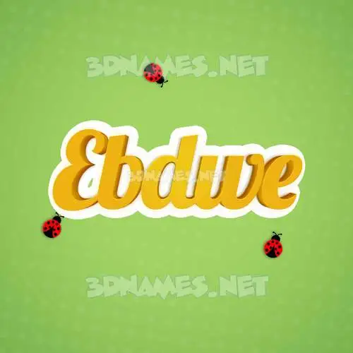 ebdwe in Ladybugs style - 3D name wallpaper