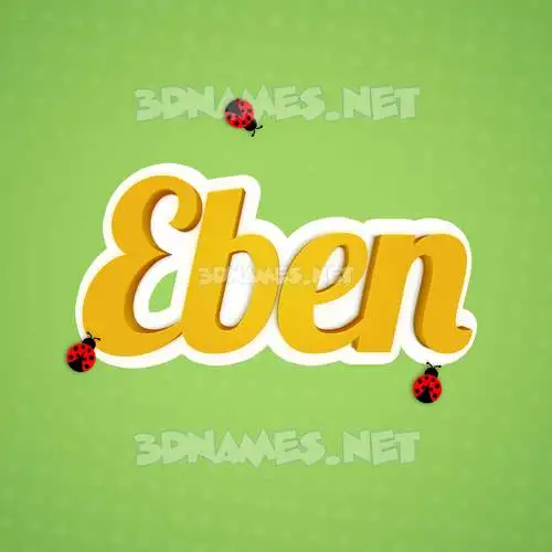eben in Ladybugs style - 3D name wallpaper