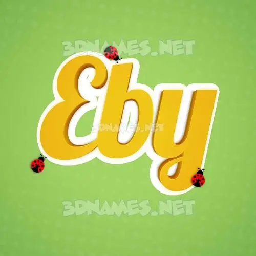 eby in Ladybugs style - 3D name wallpaper eby in Ladybugs style - 3D name wallpaper