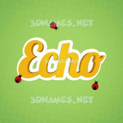echo in Ladybugs style - 3D name wallpaper echo in Ladybugs style - 3D name wallpaper