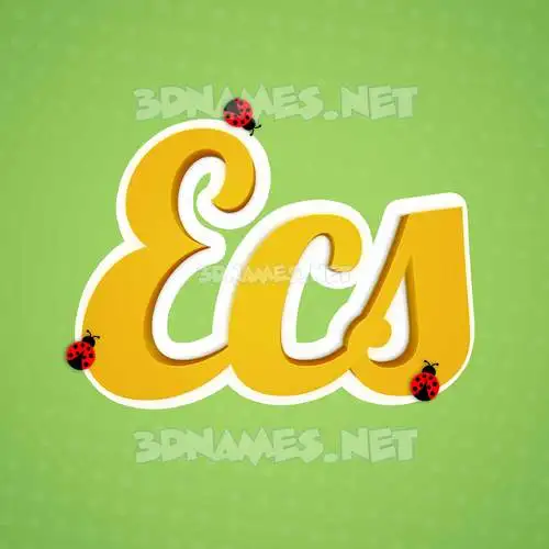 ecs in Ladybugs style - 3D name wallpaper ecs in Ladybugs style - 3D name wallpaper