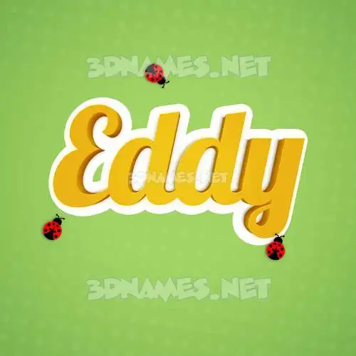 eddy in Ladybugs style - 3D name wallpaper