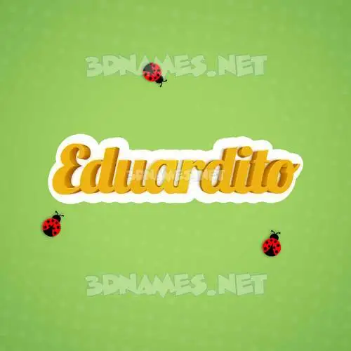 eduardito in Ladybugs style - 3D name wallpaper