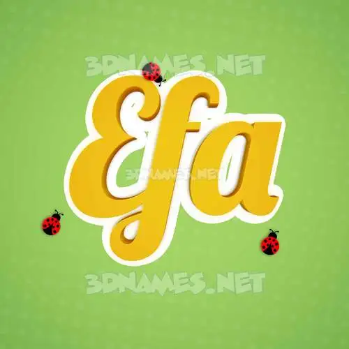 efa in Ladybugs style - 3D name wallpaper efa in Ladybugs style - 3D name wallpaper