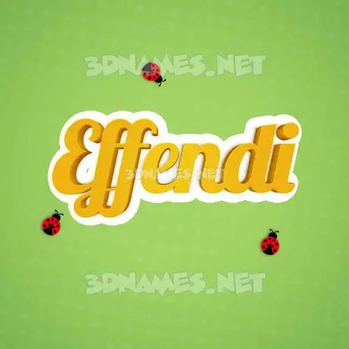 effendi in Ladybugs style - 3D name wallpaper