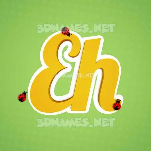 eh in Ladybugs style - 3D name wallpaper eh in Ladybugs style - 3D name wallpaper