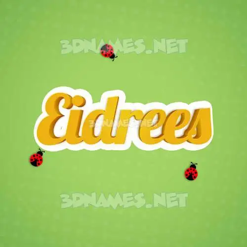 eidrees in Ladybugs style - 3D name wallpaper eidrees in Ladybugs style - 3D name wallpaper