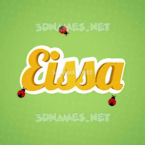 eissa in Ladybugs style - 3D name wallpaper eissa in Ladybugs style - 3D name wallpaper