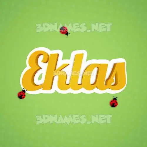 eklas in Ladybugs style - 3D name wallpaper eklas in Ladybugs style - 3D name wallpaper