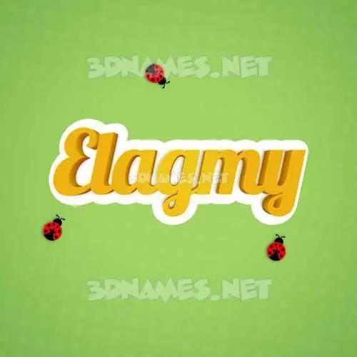 elagmy in Ladybugs style - 3D name wallpaper elagmy in Ladybugs style - 3D name wallpaper