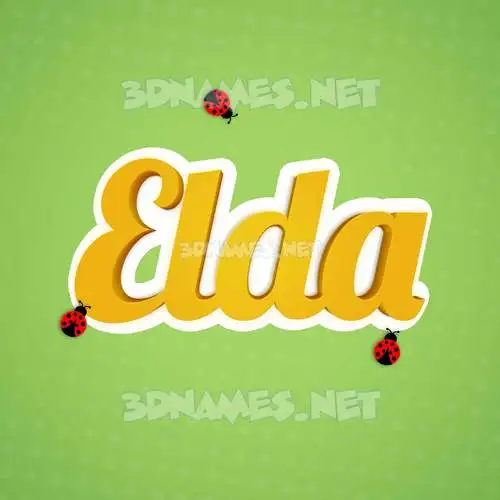 elda in Ladybugs style - 3D name wallpaper
