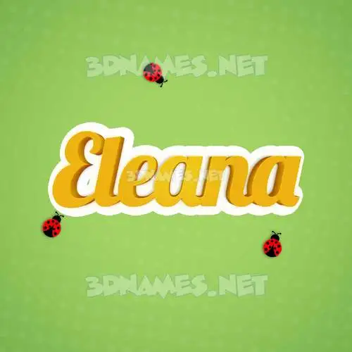 eleana in Ladybugs style - 3D name wallpaper