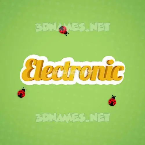 electronic in Ladybugs style - 3D name wallpaper electronic in Ladybugs style - 3D name wallpaper
