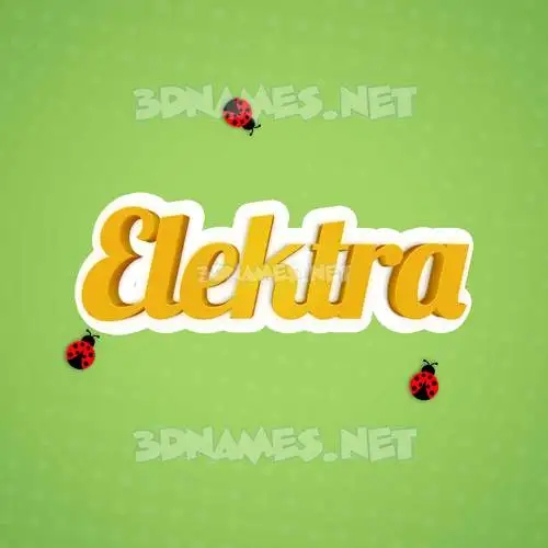 elektra in Ladybugs style - 3D name wallpaper