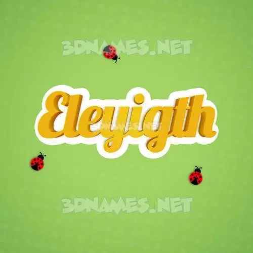 eleyigth in Ladybugs style - 3D name wallpaper