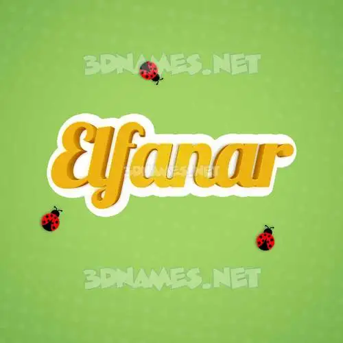 elfanar in Ladybugs style - 3D name wallpaper