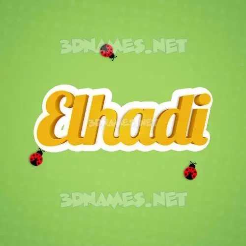 elhadi in Ladybugs style - 3D name wallpaper elhadi in Ladybugs style - 3D name wallpaper